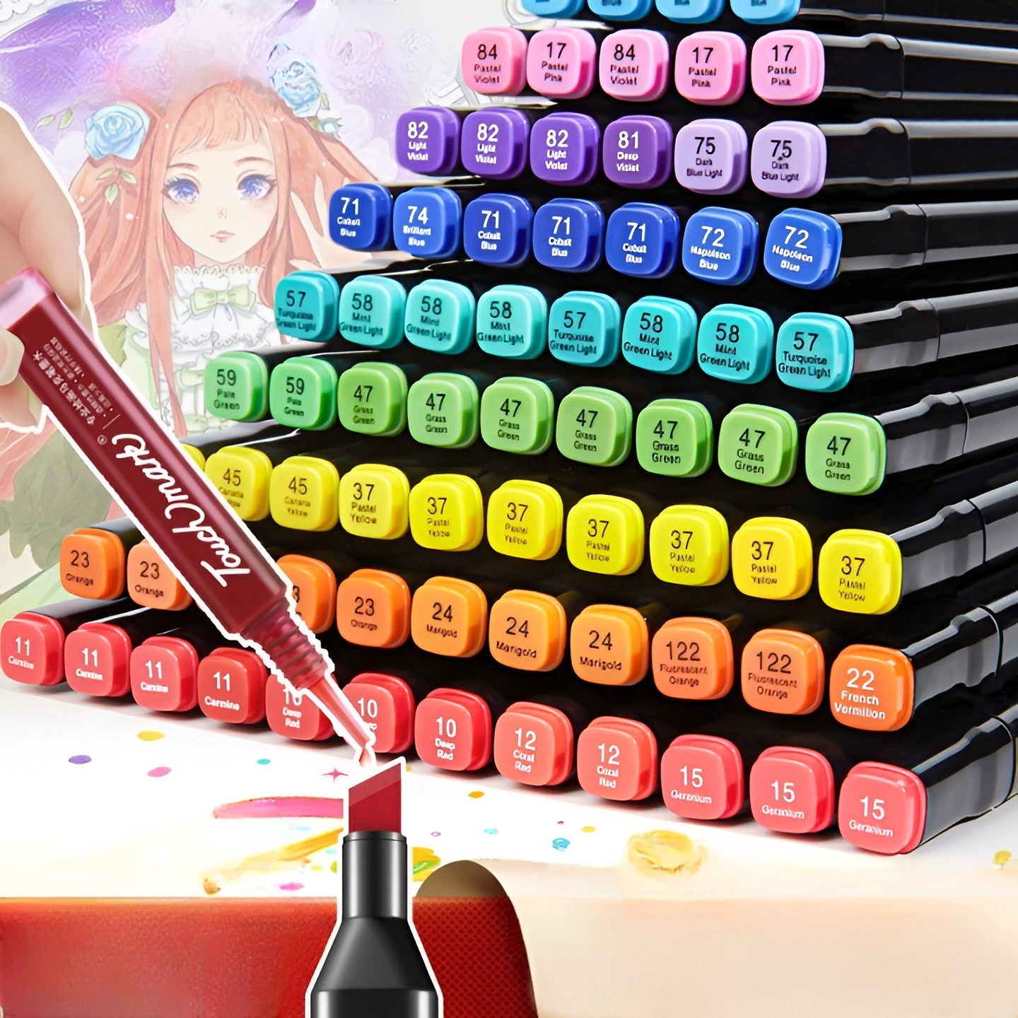 Markere cu alcool multicolor