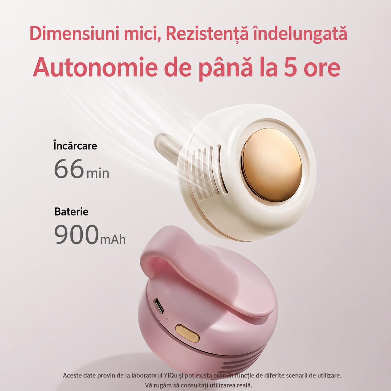Mini ventilator portabil pentru guler