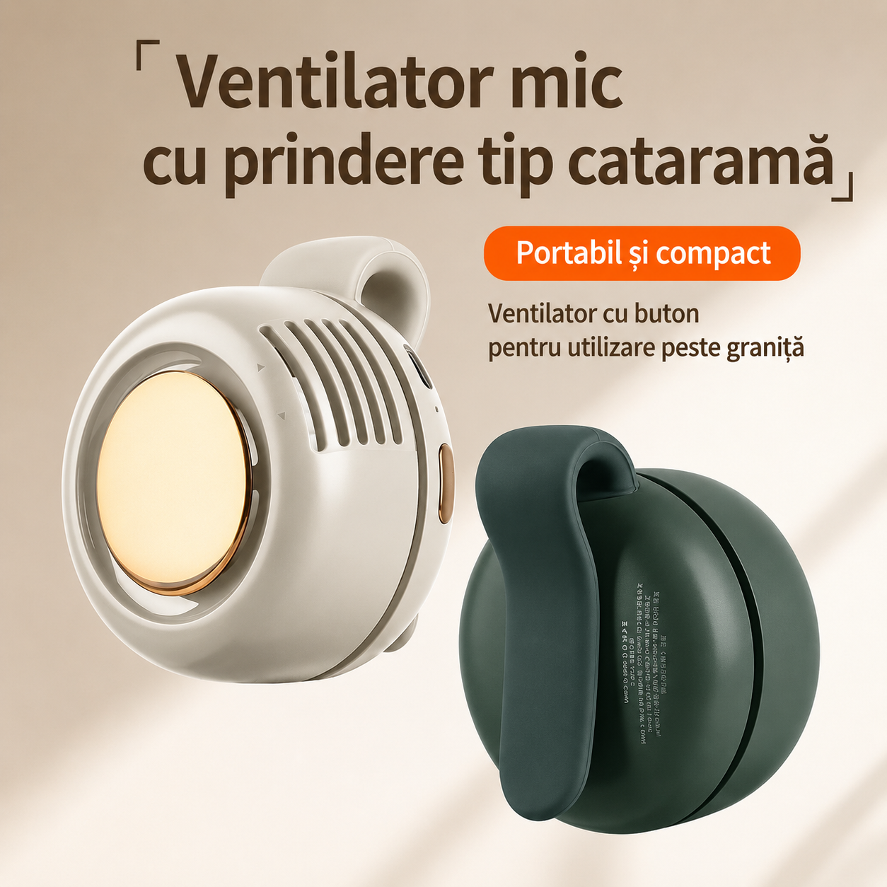 Mini ventilator portabil pentru guler