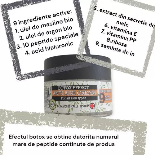 Cremă anti-îmbatrânire cu efect de botox