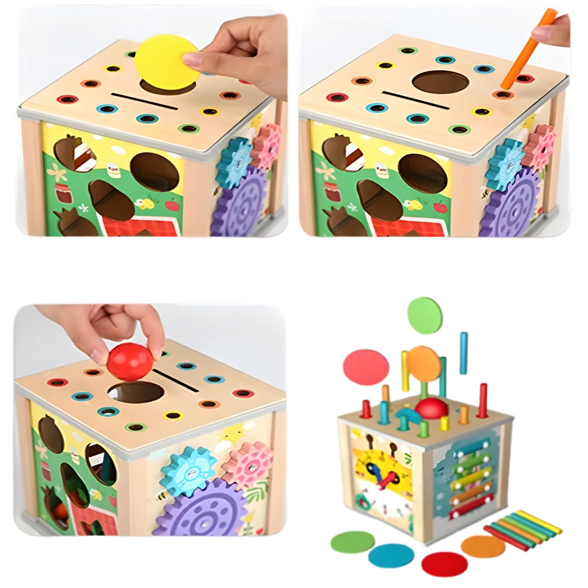 Cub Educativ Multifuncțional din Lemn