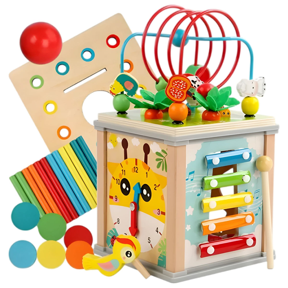 Cub Educativ Multifuncțional din Lemn