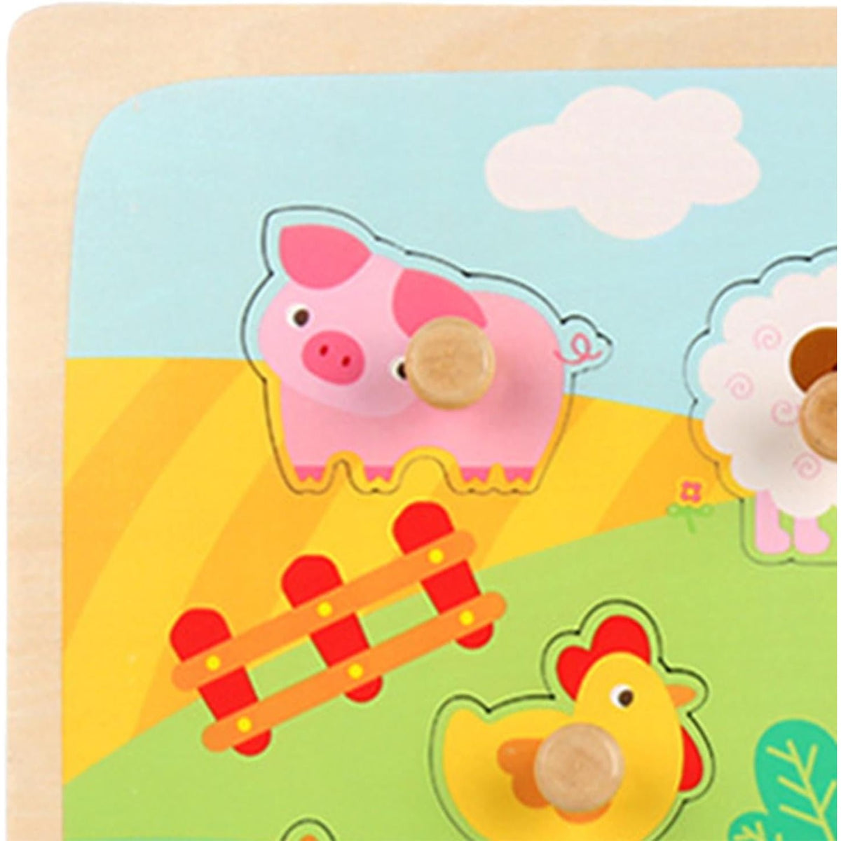 Puzzle Educativ 3D din Lemn — Ferma