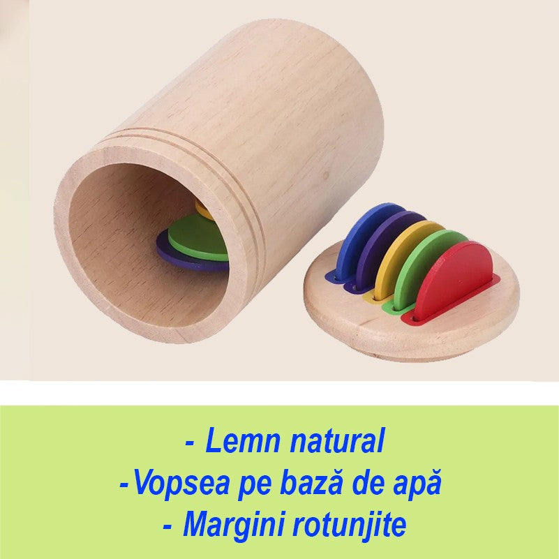 Sortator Educativ din Lemn cu Discuri Colorate