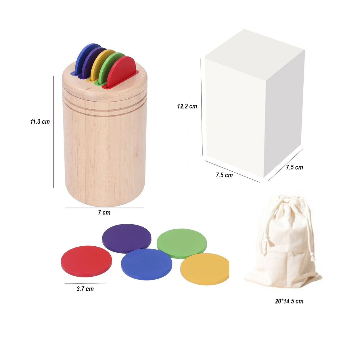 Sortator Educativ din Lemn cu Discuri Colorate