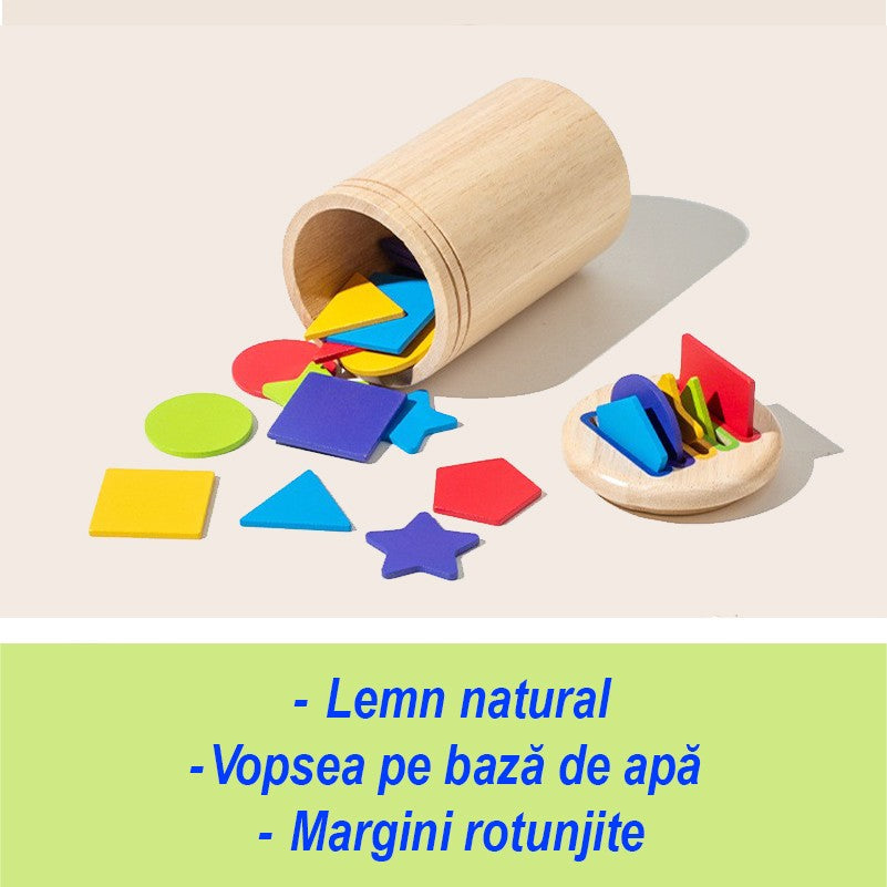 Sortator Educativ din Lemn cu Forme Geometrice